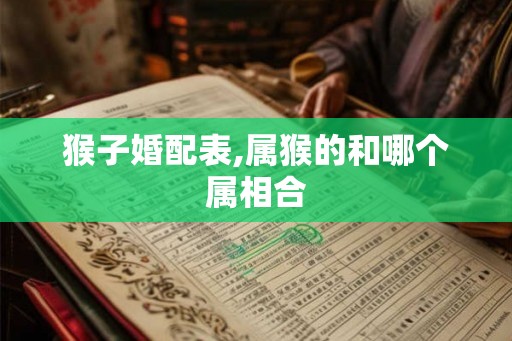 猴子婚配表,属猴的和哪个属相合 猴子婚配表,属猴的和哪个属相合