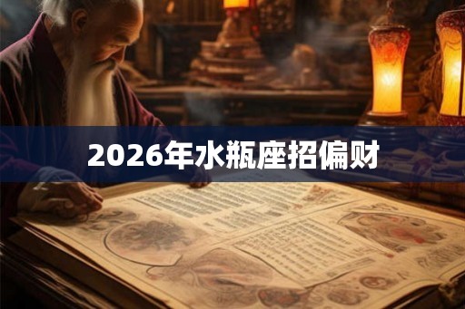 2026年水瓶座招偏财