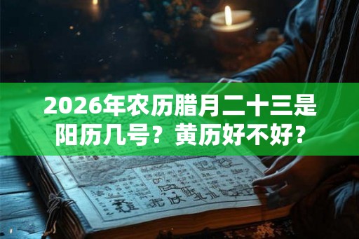 2026年农历腊月二十三是阳历几号?黄历好不好? 2026年农历腊月二十三是阳历几号?黄历好不好?