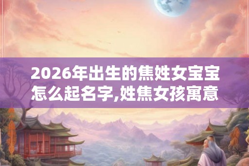 2026年出生的焦姓女宝宝怎么起名字,姓焦女孩寓意好的名字