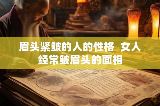 眉头紧皱的人的性格  女人经常皱眉头的面相