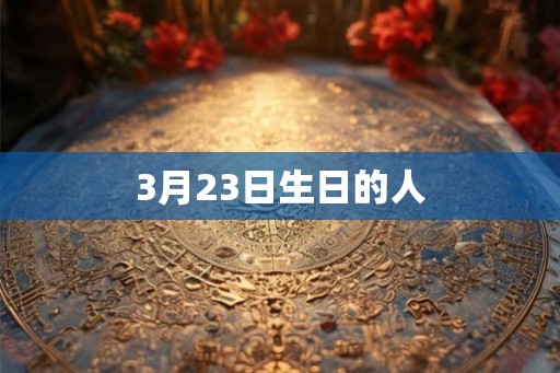 3月23日生日的人