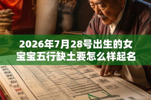 2026年7月28号出生的女宝宝五行缺土要怎么样起名字