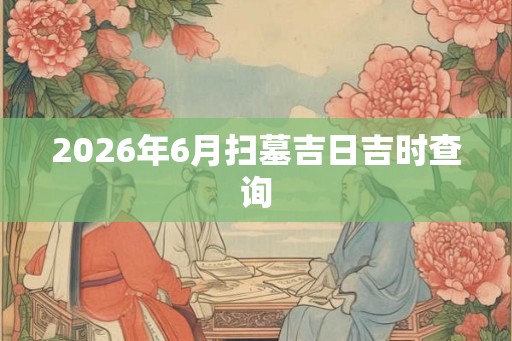 2026年6月扫墓吉日吉时查询 2026年6月扫墓吉日吉时查询