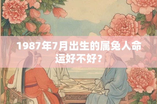 1987年7月出生的属兔人命运好不好？