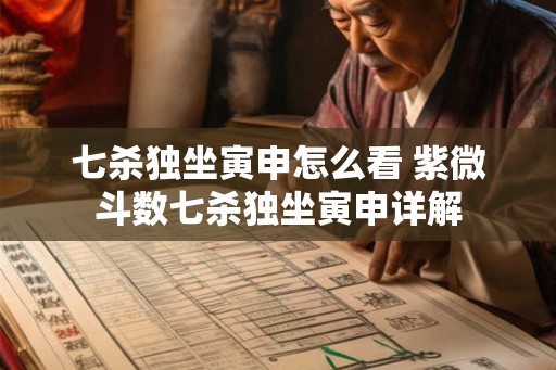 七杀独坐寅申怎么看 紫微斗数七杀独坐寅申详解