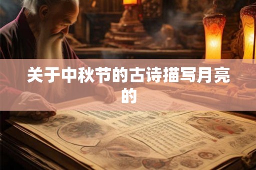 关于中秋节的古诗描写月亮的