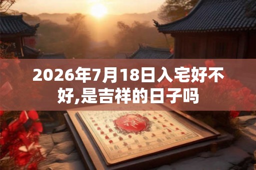 2026年7月18日入宅好不好,是吉祥的日子吗