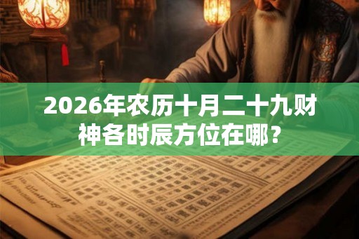 2026年农历十月二十九财神各时辰方位在哪？