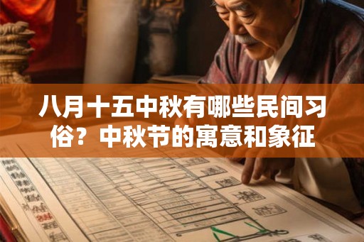 八月十五中秋有哪些民间习俗？中秋节的寓意和象征