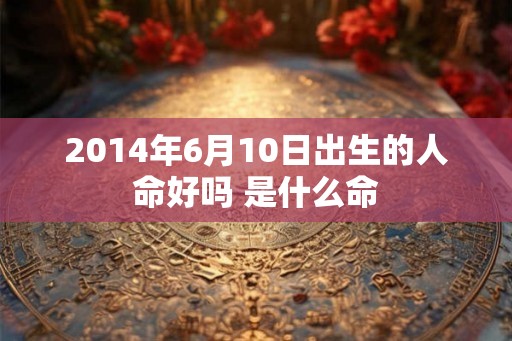 2014年6月10日出生的人命好吗 是什么命
