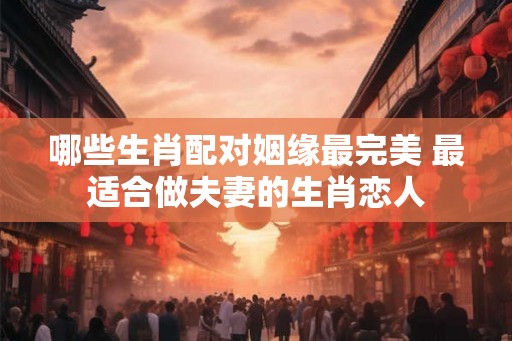 哪些生肖配对姻缘最完美 最适合做夫妻的生肖恋人