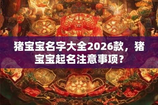 猪宝宝名字大全2026款，猪宝宝起名注意事项？