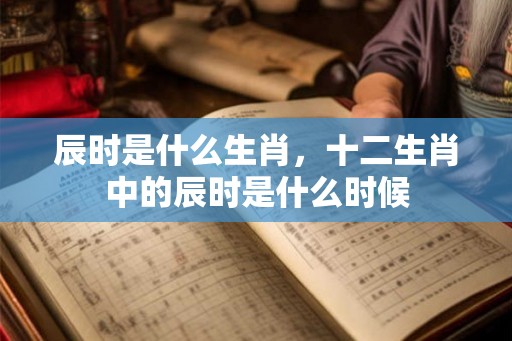 辰时是什么生肖，十二生肖中的辰时是什么时候