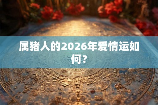 属猪人的2026年爱情运如何？