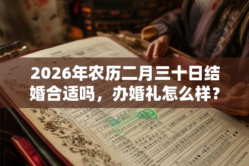 2026年农历二月三十日结婚合适吗，办婚礼怎么样？