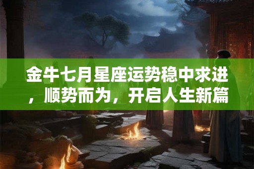 金牛七月星座运势稳中求进，顺势而为，开启人生新篇章！
