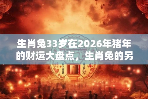 生肖兔33岁在2026年猪年的财运大盘点，生肖兔的另一种性格