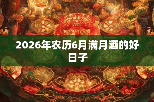 2026年农历6月满月酒的好日子