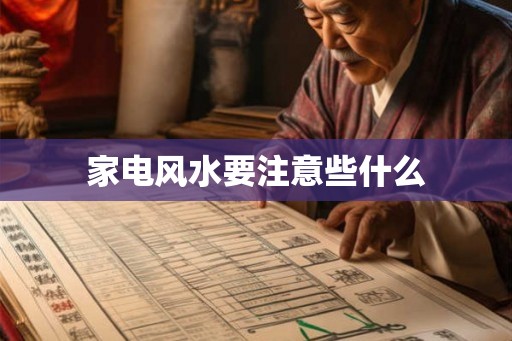 家电风水要注意些什么