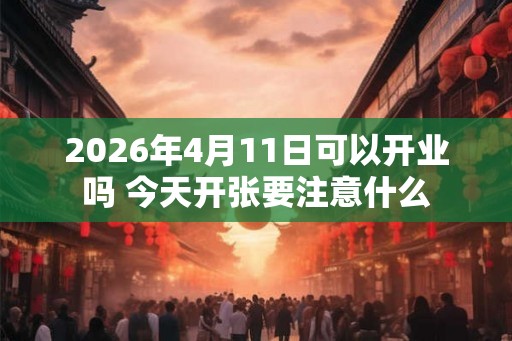 2026年4月11日可以开业吗 今天开张要注意什么 2026年4月11日可以开业吗 今天开张要注意什么