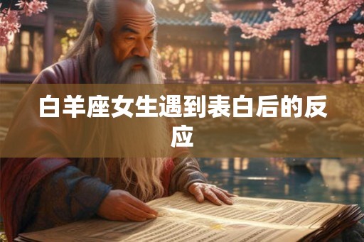 白羊座女生遇到表白后的反应 白羊座女生遇到表白后的反应