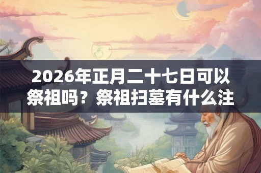 2026年正月二十七日可以祭祖吗？祭祖扫墓有什么注意事项？