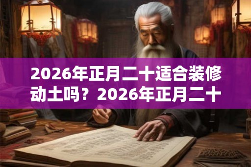 2026年正月二十适合装修动土吗？2026年正月二十财喜神方位？