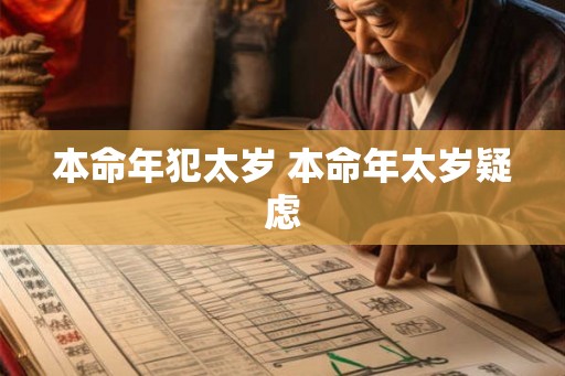 本命年犯太岁 本命年太岁疑虑