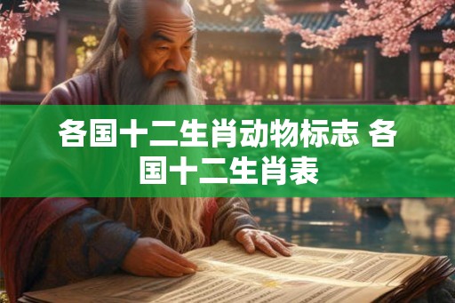 各国十二生肖动物标志 各国十二生肖表 各国十二生肖动物标志 各国十二生肖表