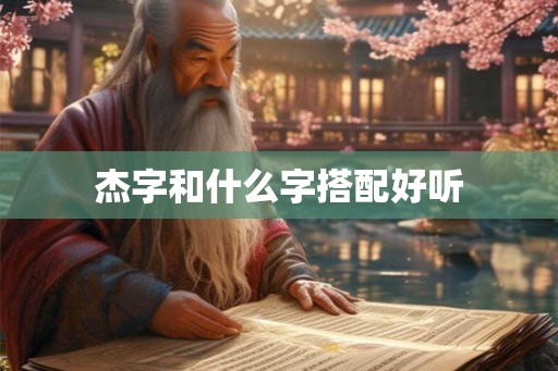 杰字和什么字搭配好听