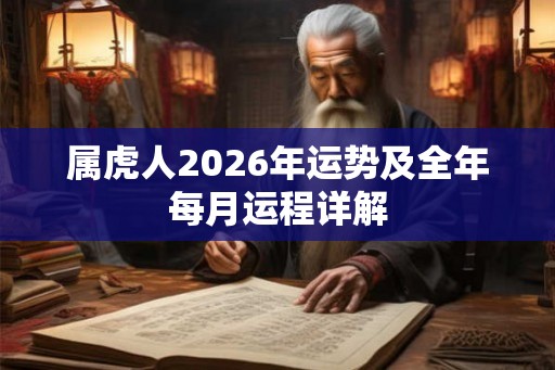 属虎人2026年运势及全年每月运程详解