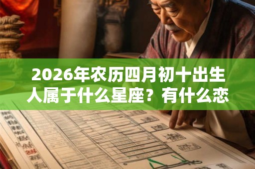 2026年农历四月初十出生人属于什么星座？有什么恋爱习惯？