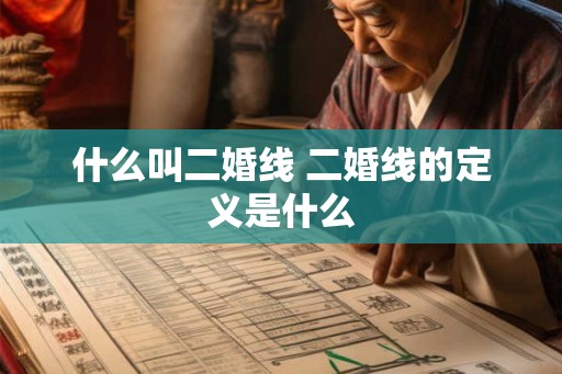 什么叫二婚线 二婚线的定义是什么