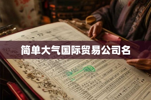 简单大气国际贸易公司名