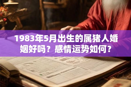 1983年5月出生的属猪人婚姻好吗？感情运势如何？