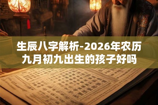 生辰八字解析-2026年农历九月初九出生的孩子好吗 生辰八字解析-2026年农历九月初九出生的孩子好吗