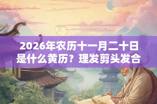2026年农历十一月二十日是什么黄历?理发剪头发合适吗? 2026年农历十一月二十日是什么黄历?理发剪头发合适吗?