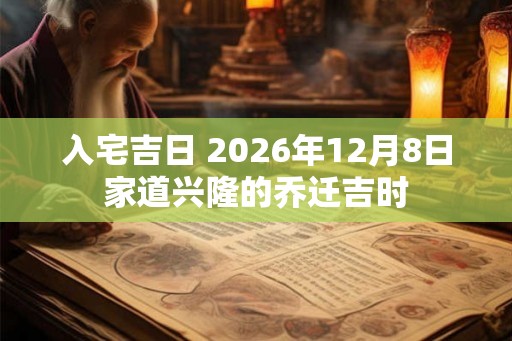 入宅吉日 2026年12月8日家道兴隆的乔迁吉时