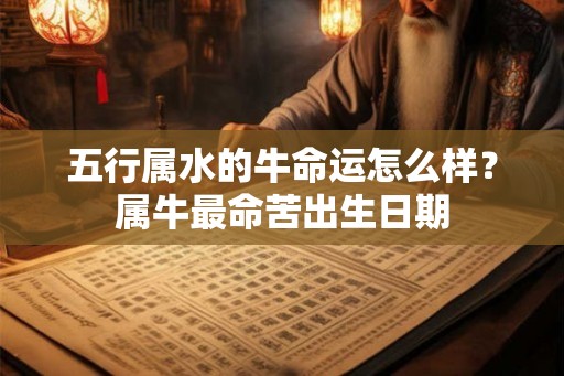 五行属水的牛命运怎么样？属牛最命苦出生日期