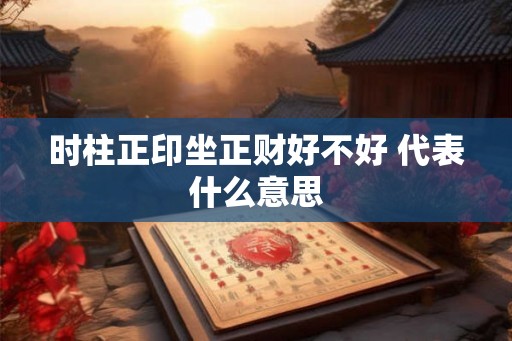 时柱正印坐正财好不好 代表什么意思