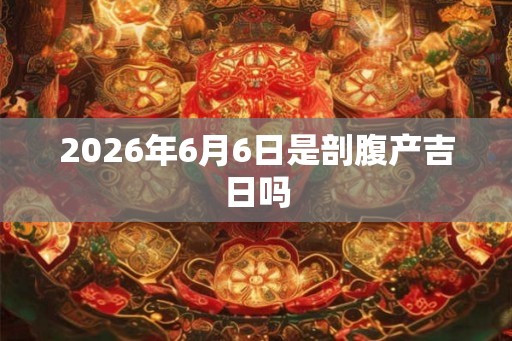 2026年6月6日是剖腹产吉日吗 2026年6月6日是剖腹产吉日吗