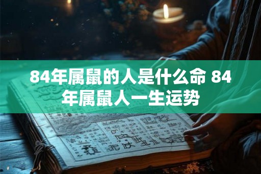 84年属鼠的人是什么命 84年属鼠人一生运势