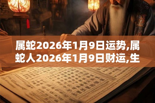 属蛇2026年1月9日运势,属蛇人2026年1月9日财运,生肖蛇2026年1月9日运势 属蛇2026年1月9日运势,属蛇人2026年1月9日财运,生肖蛇2026年1月9日运势