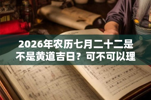 2026年农历七月二十二是不是黄道吉日?可不可以理发? 2026年农历七月二十二是不是黄道吉日?可不可以理发?