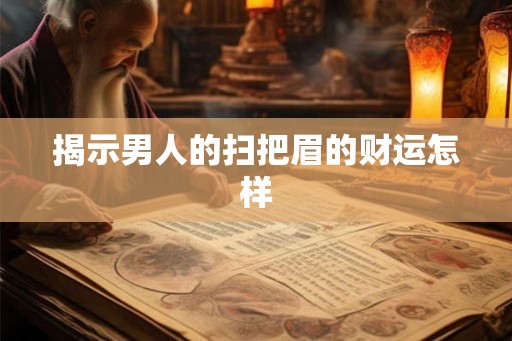 揭示男人的扫把眉的财运怎样