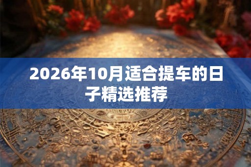 2026年10月适合提车的日子精选推荐