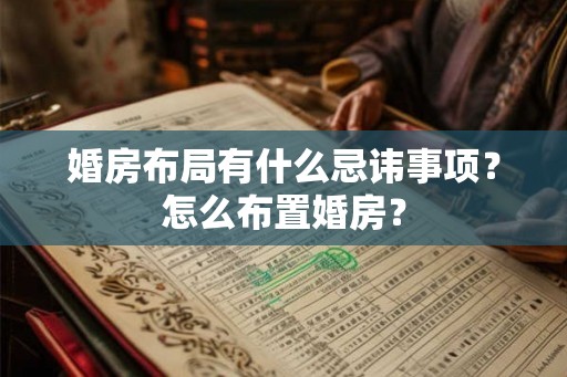 婚房布局有什么忌讳事项？怎么布置婚房？