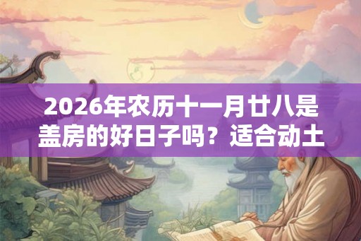 2026年农历十一月廿八是盖房的好日子吗？适合动土吗？