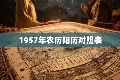 1957年农历阳历对照表